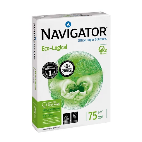 A4 másolópapír 75g – Navigator Eco-Logical – fénymásoló és lézernyomtató kompatibilis