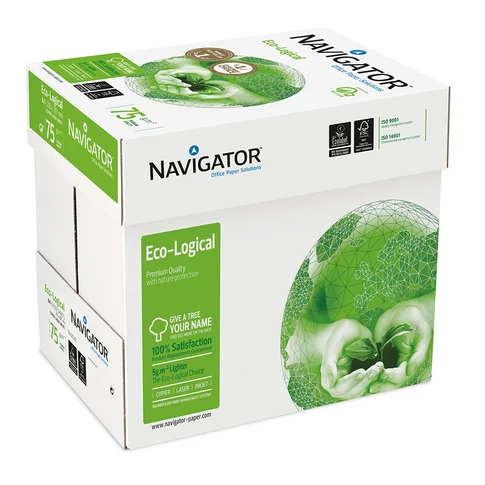 A4 75g másolópapír – Navigator Eco-Logical – prezentációk és belső anyagok nyomtatásához