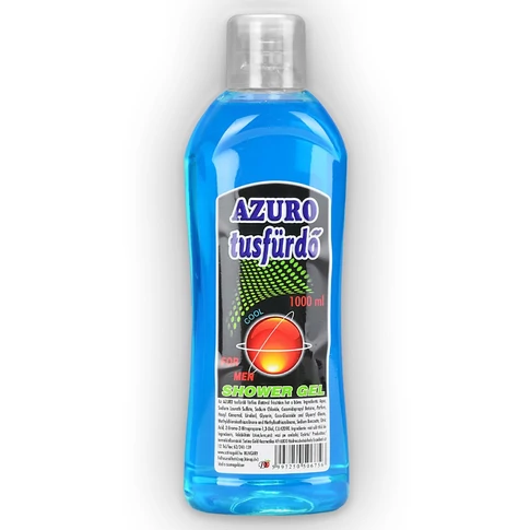 Azuro 1 literes férfi tusfürdő nagy kiszerelésben, frissítő illattal a mindennapi zuhanyzáshoz és bőrtisztításhoz