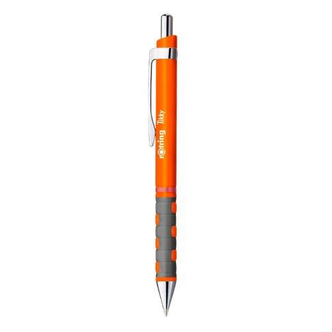Rotring Tikky III golyóstoll neonnarancs test kék írás 0,8 mm ergonomikus fogórész