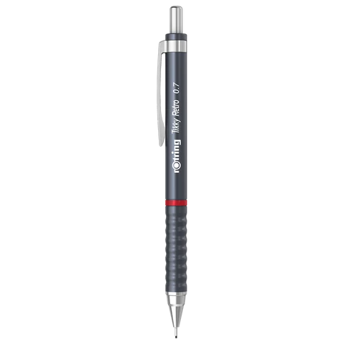 Nyomósirón 0,7mm, szürke test, Rotring Tikky Retro