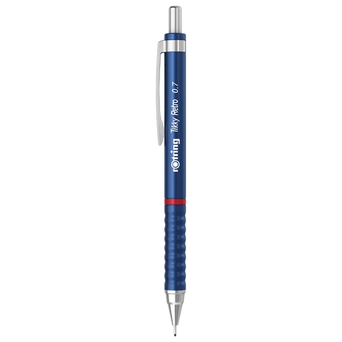 Nyomósirón 0,7mm, kék test, Rotring Tikky Retro