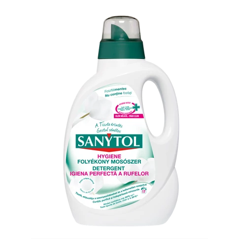 Mosógél 1,7 liter (17 mosás) fehér és színes ruhákhoz Sanytol Hygiene