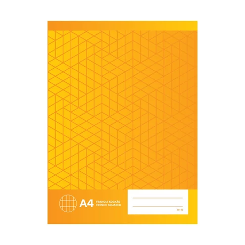 Füzet iskolai A4, 32lap, franciakockás 88-32 BS