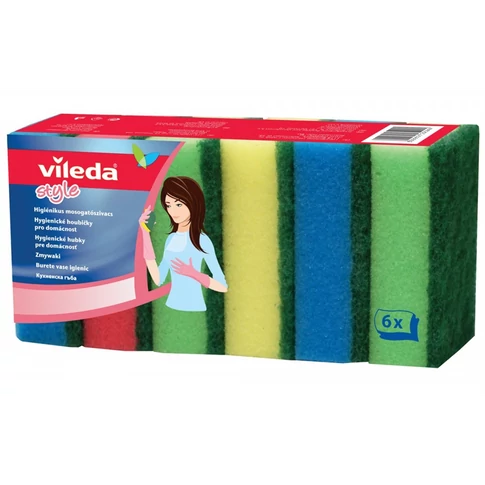 Mosogatószivacs 6 db/csomag Vileda Rainbow_F25096