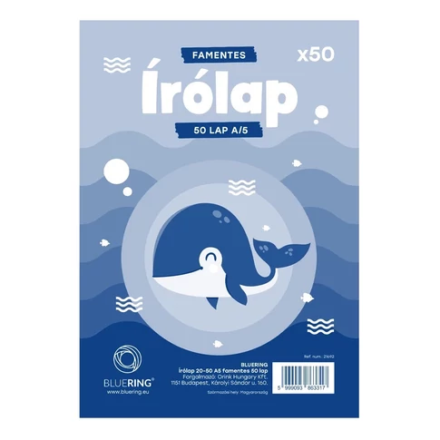 Rajzlap A3, félfamentes pántolva Bluering® 10 ív/csomag