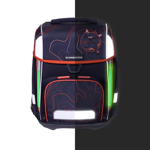 Iskolatáska ergonómikus, fiús 9 részes szett Ninja Revenge Schneiders