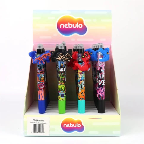 Zseléstoll radírozható, nyomógombos, mérges dino 24 db/display Nebulo