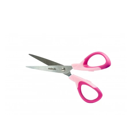 Olló 21cm, hegyes, ergonomikus, iskolai, Nebulo 