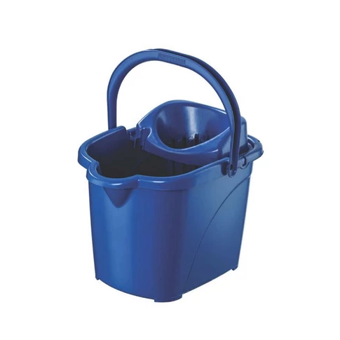 Felmosó vödör szögletes 15 literes kicsavaró kosárral kék_UP604