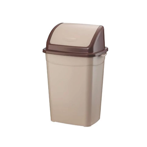 Szemeteskuka billenő fedéllel műanyag 4 literes barna UP114