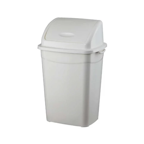 Szemeteskuka billenő fedéllel műanyag 9 literes fehér UP116