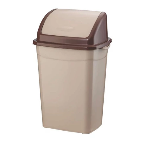 Szemeteskuka billenő fedéllel műanyag 16 literes barna UP118-210