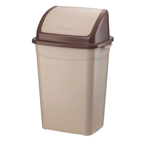 Szemeteskuka billenő fedéllel műanyag 50 literes barna UP122-210
