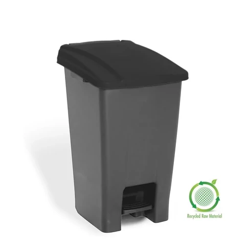 Szemeteskuka pedálos műanyag 70 literes antracit/fekete UP228-216