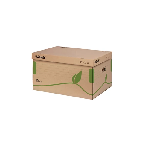 Archíváló konténer felfelé nyíló Esselte Eco (439 × 242 × 345 mm) – barna, rendezett irattárolás