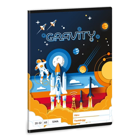 Füzet iskolai A5, 32lap, sima 20-32 Ars Una GRAVITY 10db/csomag