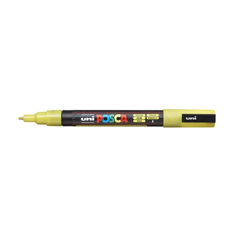 Dekormarker 0,9-1,3mm, Uni-Posca PC-3ML csillámló sárga
