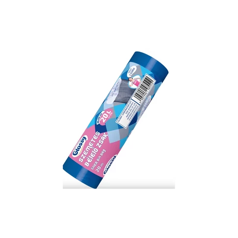 Szemeteszsák 20 liter 49 x 50 cm 20 db/tekercs kék_Glossy