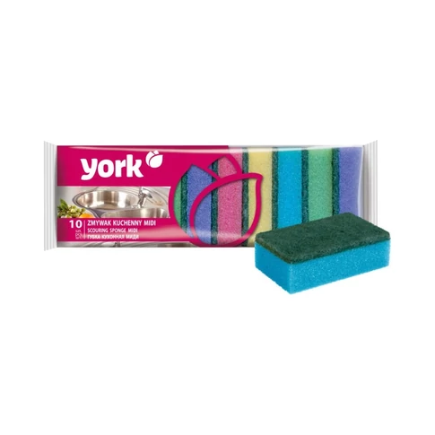 Napi mosogatáshoz tányérokhoz, poharakhoz, evőeszközhöz – York 10 db-os mosogatószivacs csomag