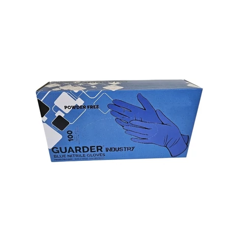 Gumikesztyű nitril púdermentes M 100 db/doboz GUARDER® Industry kék