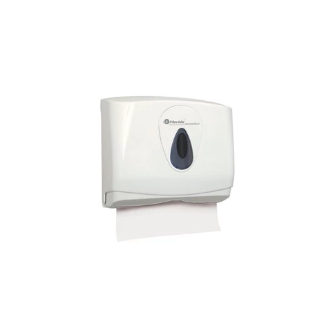 Adagoló hajtogatott kéztörlőhöz műanyag fehér Identity Merida