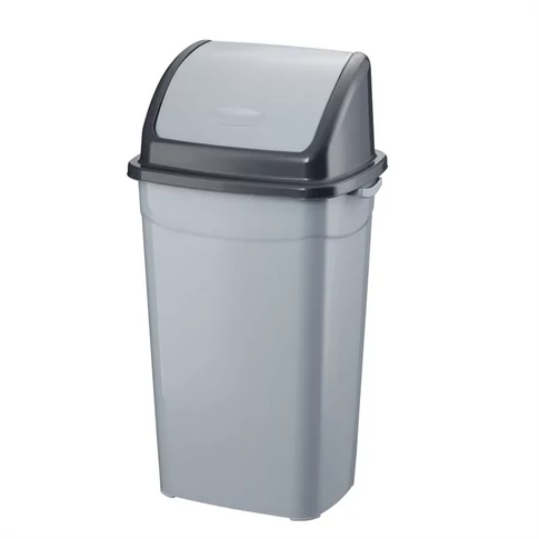 Szemeteskuka billenő fedéllel műanyag 70 literes antracit UP904