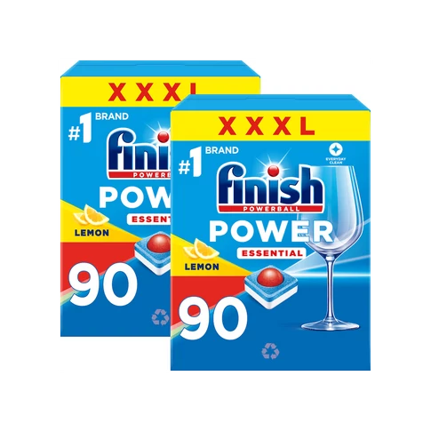 Mosogatógép tabletta 2 x 90 db/doboz Finish Power Essential Lemon