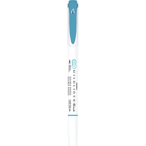 Ecsettol kétvégű Zebra Mildliner Warm, füstkék