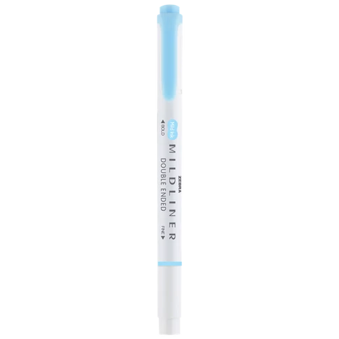 Szövegkiemelő 1,0/3,5 mm, kétvégű, Zebra Mildliner Fluorescent, kék