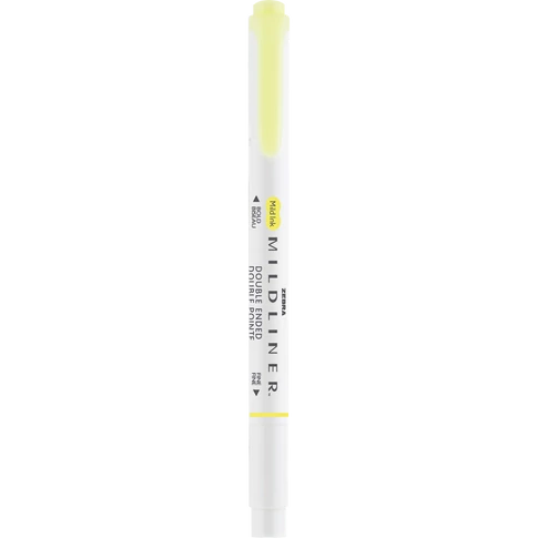 Szövegkiemelő 1,0/3,5 mm, kétvégű, Zebra Mildliner Fluorescent, sárga
