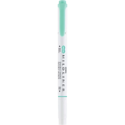 Szövegkiemelő 1,0/3,5 mm, kétvégű, Zebra Mildliner Fluorescent, türkiz