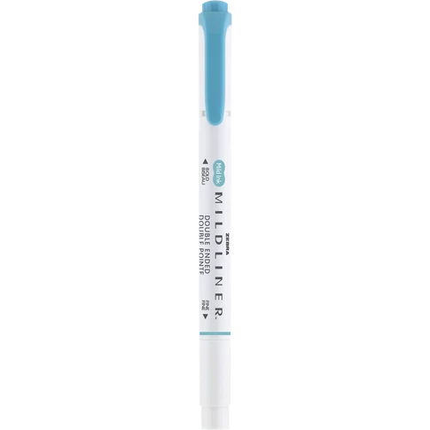 Szövegkiemelő 1,0/3,5 mm, kétvégű, Zebra Mildliner Warm, füstkék