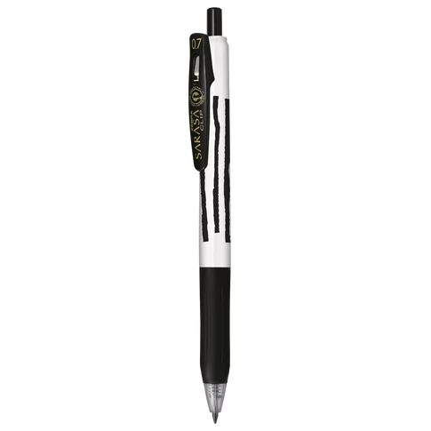 Zseléstoll 0,7 mm csíkos test, Zebra Sarasa Clip, fekete