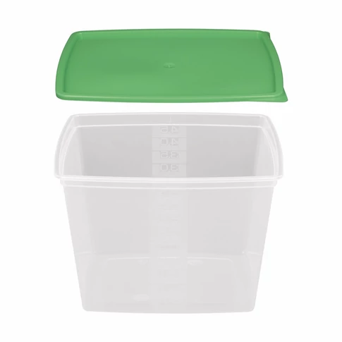 Fedeles ételtároló doboz 4,5 liter (PP) – nagy konyhai tárolódoboz étel előkészítéshez és maradékokhoz; fagyasztható -30°C-ig, mikrózható 110°C-ig, 23,5×19×13,7 cm