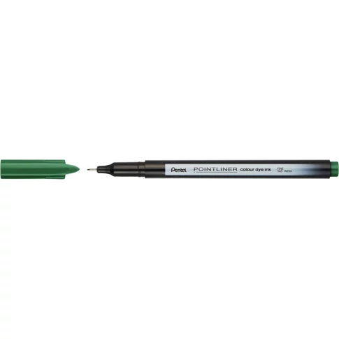 Rostirón, tűfilc 0,4mm, Pentel Pointliner fenyőzöld