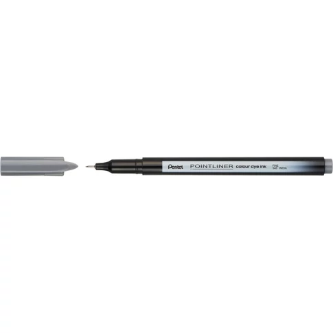 Rostirón, tűfilc 0,4mm, Pentel Pointliner szürke