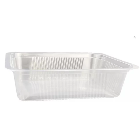 Síkperemes PP tálca 187 x 137 x 50 mm fekete