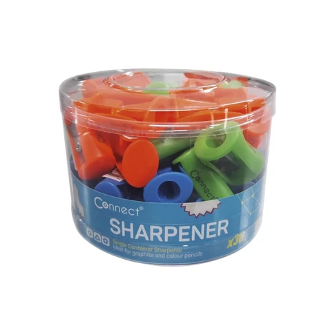 Hegyező 1 lyukú műanyag Connect különféle színek