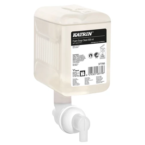 Habszappan 500 ml adagolóba 1250 adag illatmentes Katrin Clean_37780