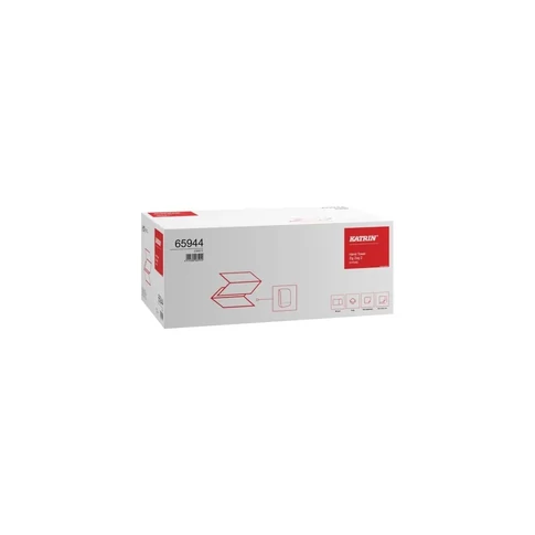 Kéztörlő 2 rétegű V hajtogatású 150 lap/cs 20 csomag/karton Katrin  Zig Zag_65944 fehér