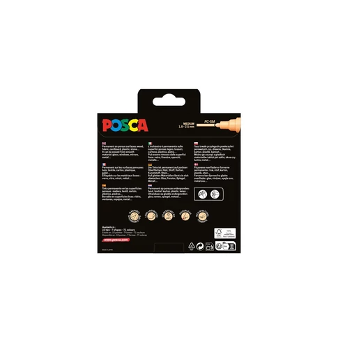 Dekormarker 1,8-2,5mm, Uni Posca PC-5M 8 db-os készlet. porté színek