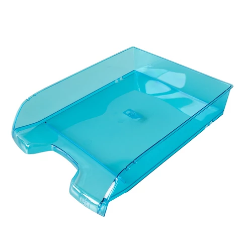 Irattálca műanyag 550 extra széles 345x270x67mm, Bluering®, áttetsző kék