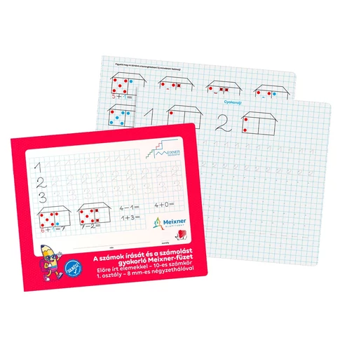 Füzet iskolai, 32lap, szám gyakorló előírt 1.osztályos fekvő Süni Meixner