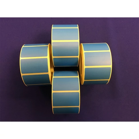 Etikett thermo 25x45mm, tekercses 1000 címke/tekercs kék