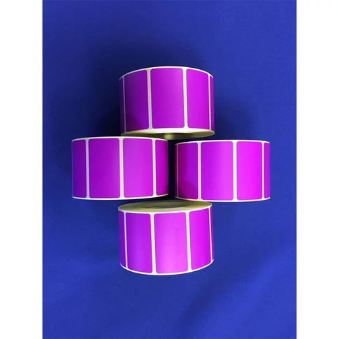 Etikett thermo 25x45mm, tekercses 1000 címke/tekercs lila