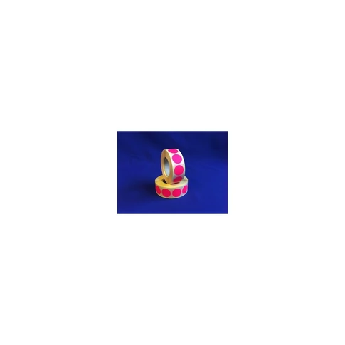 Etikett címke, 20mm, körcímke tekercses 1000 db/tekercs fluo pink