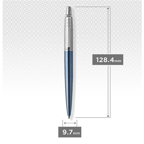 Golyóstoll Waterloo kék/fém test, ezüst klipsz 1953191 Parker Royal Jotter, írásszín kék