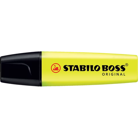 Szövegkiemelő 2-5mm, vágott hegyű, STABILO Boss original sárga