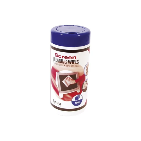 Fornax monitortisztító kendő 100 db/doboz antisztatikus LCD és notebook képernyő tisztításához